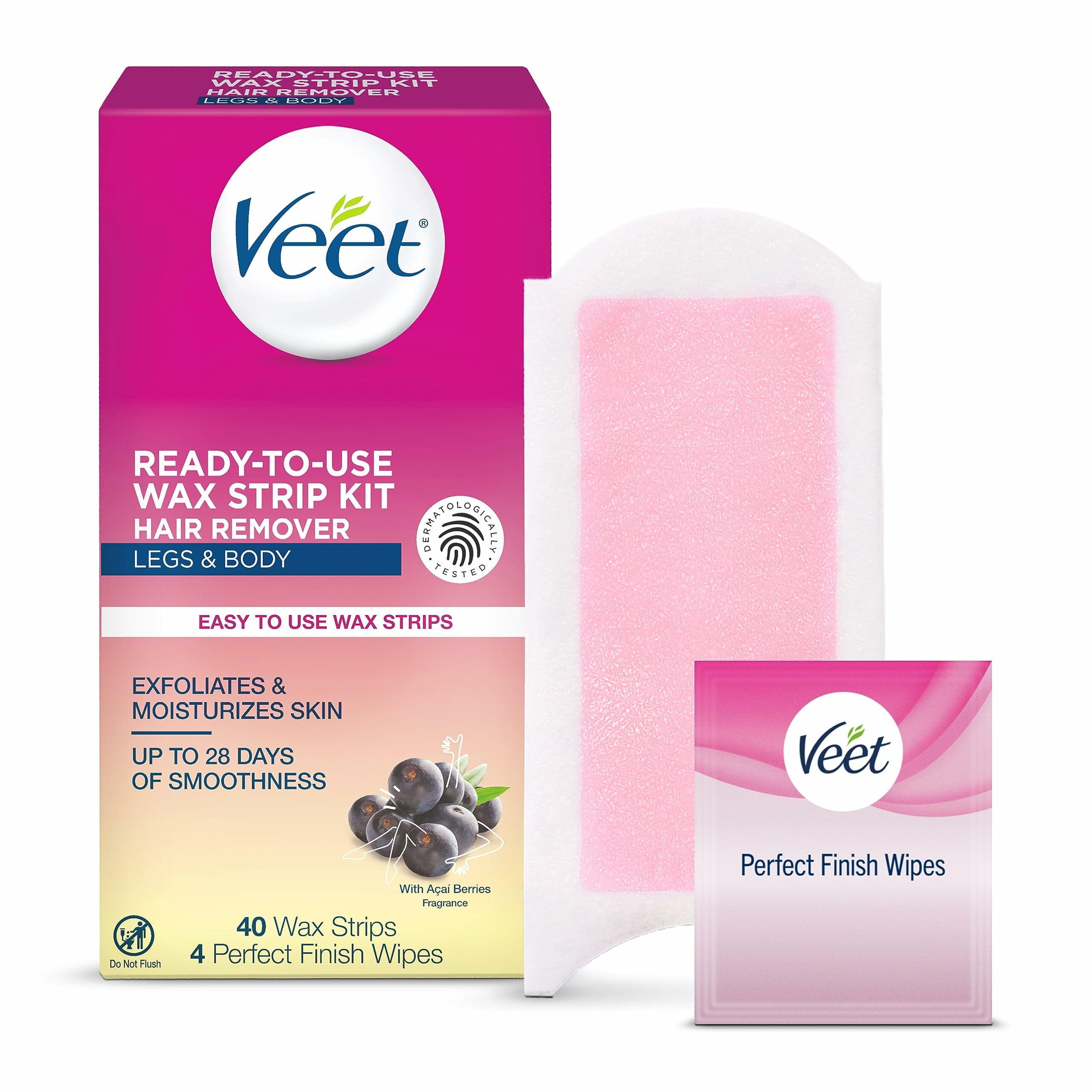 Veet ready-to-use wax strip kit
